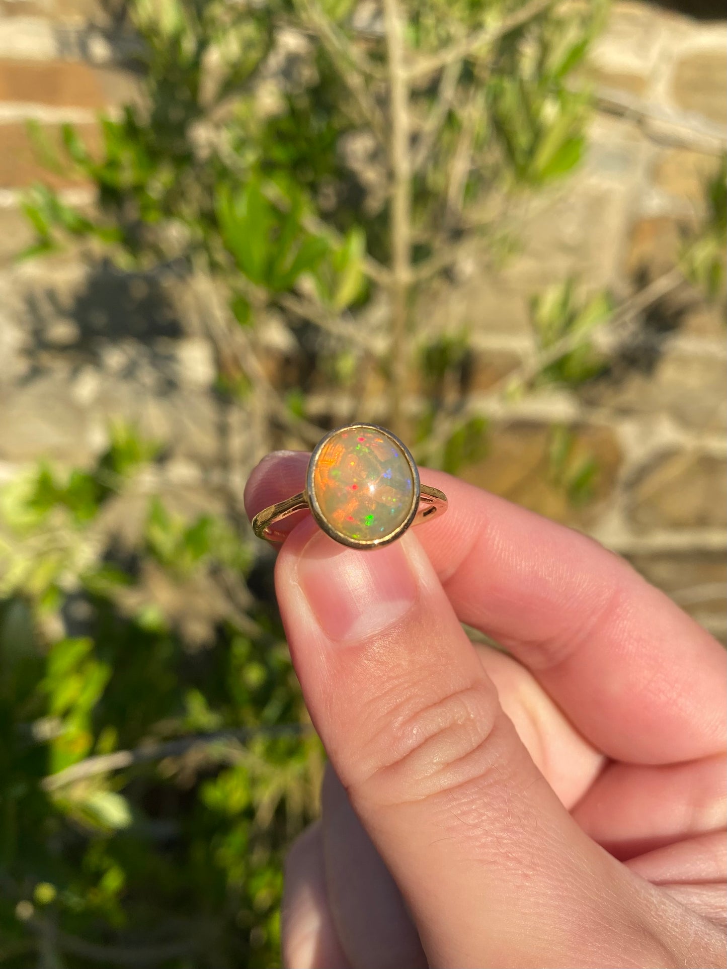 Vintage Gold Fire Opal Ring