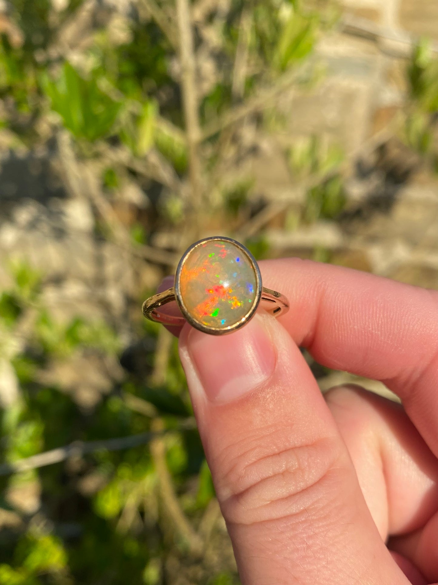 Vintage Gold Fire Opal Ring