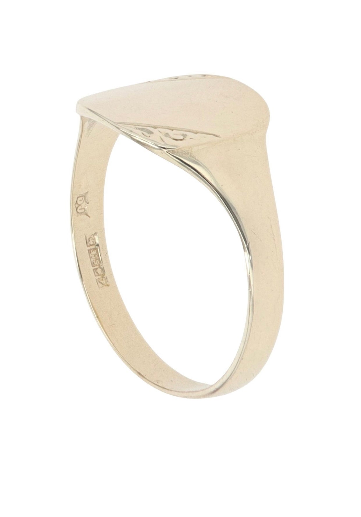 9ct Yellow Gold Patterned Signet Ring