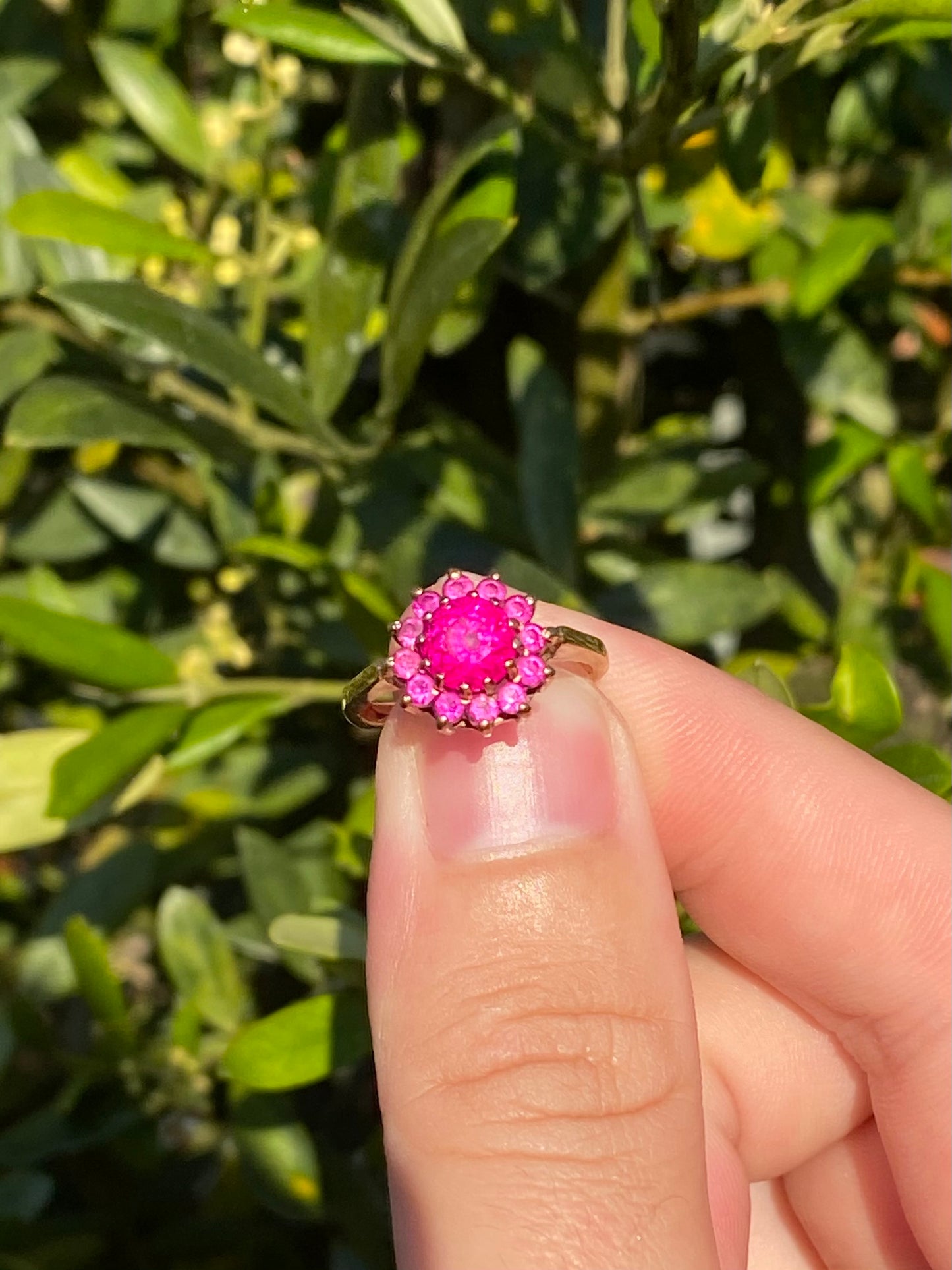 Ruby & Sapphire ring 9ct gold