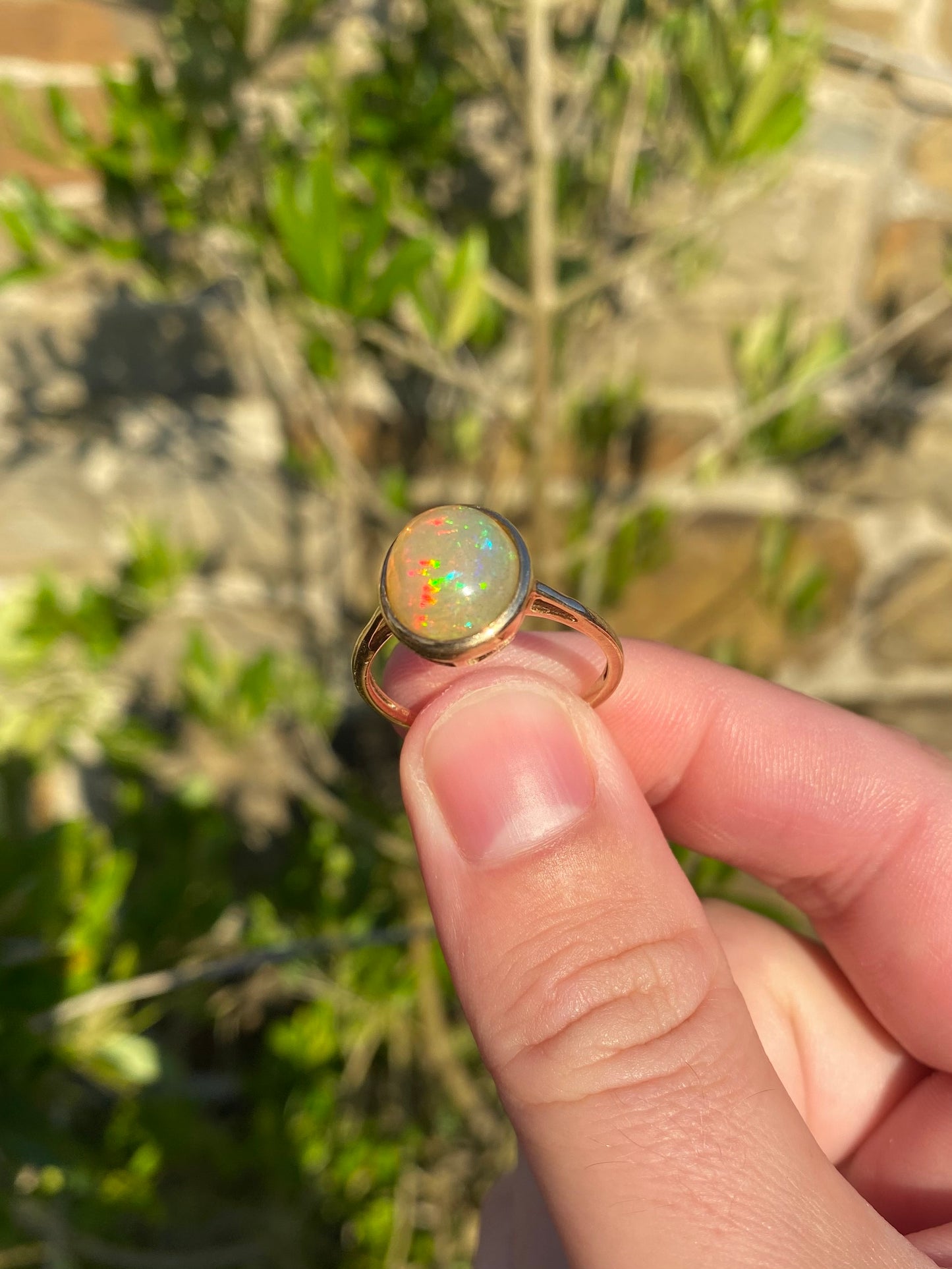 Vintage Gold Fire Opal Ring