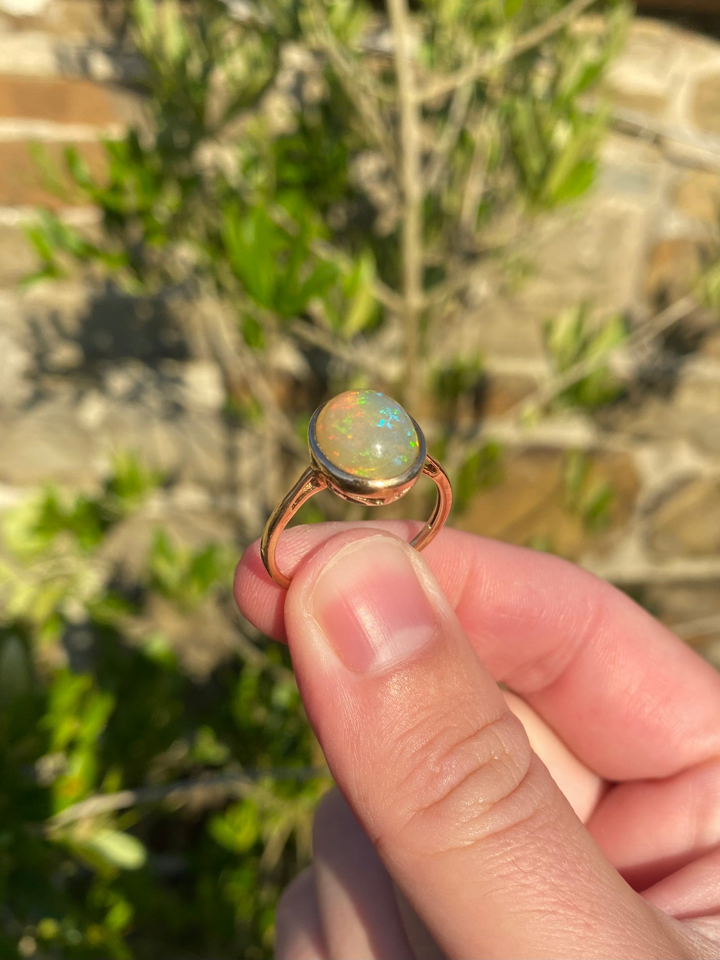 Vintage Gold Fire Opal Ring