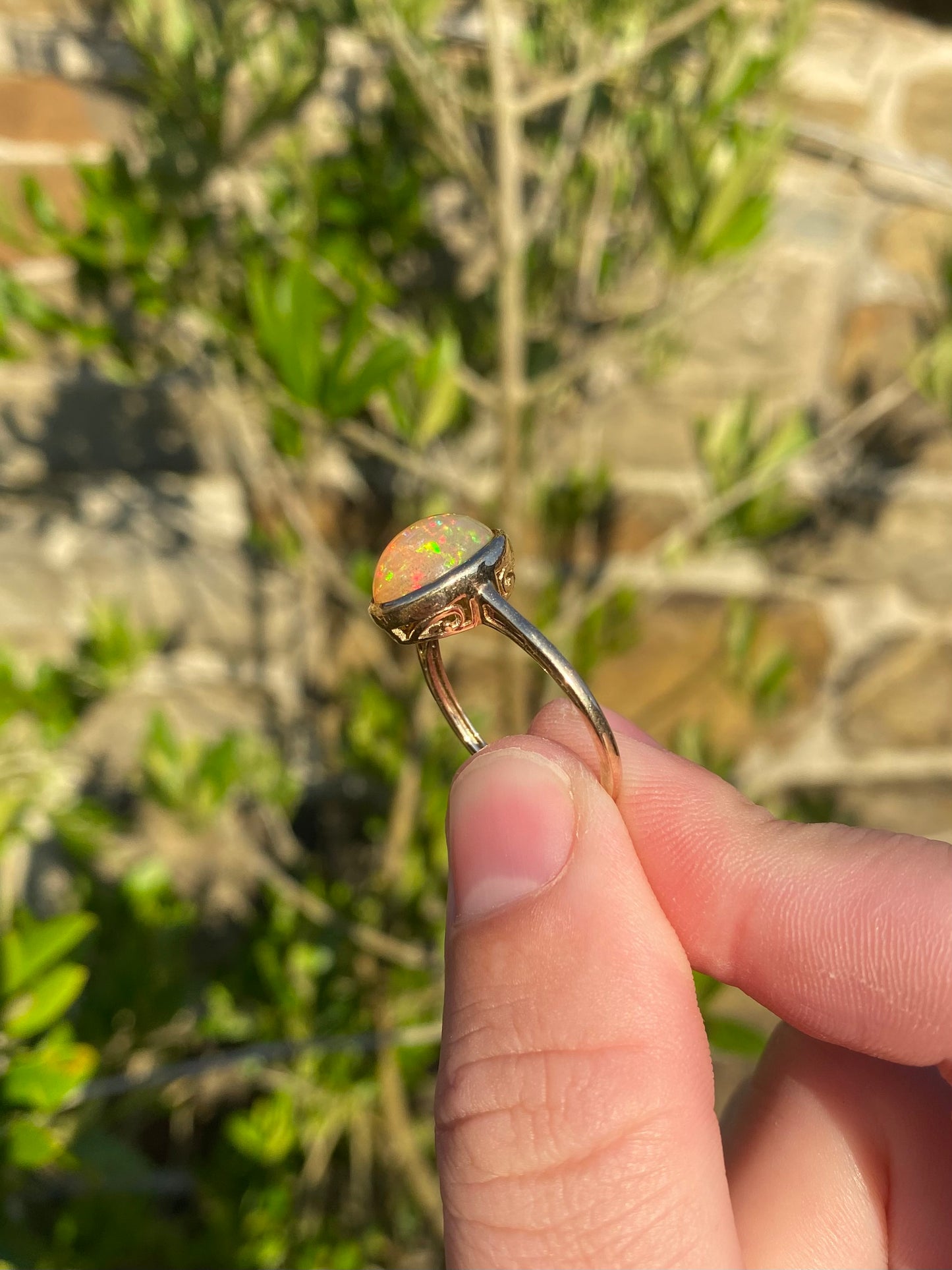 Vintage Gold Fire Opal Ring