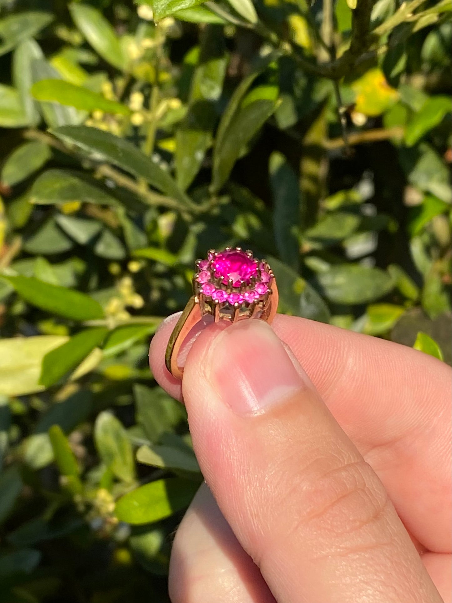 Ruby & Sapphire ring 9ct gold