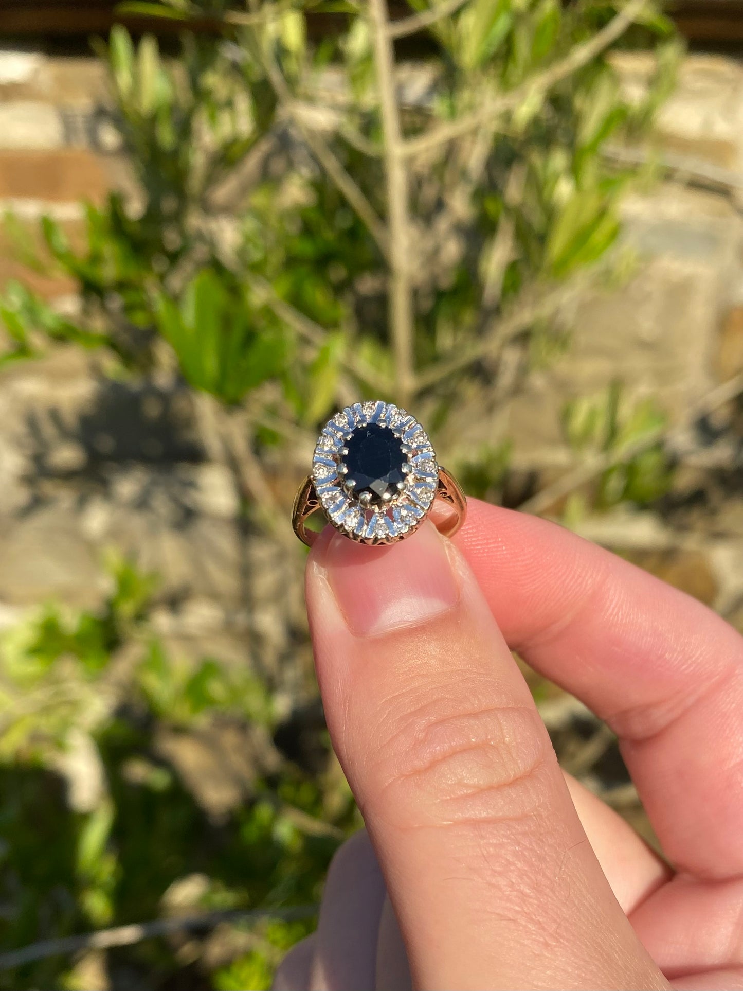 Sapphire and Diamond Gold ring