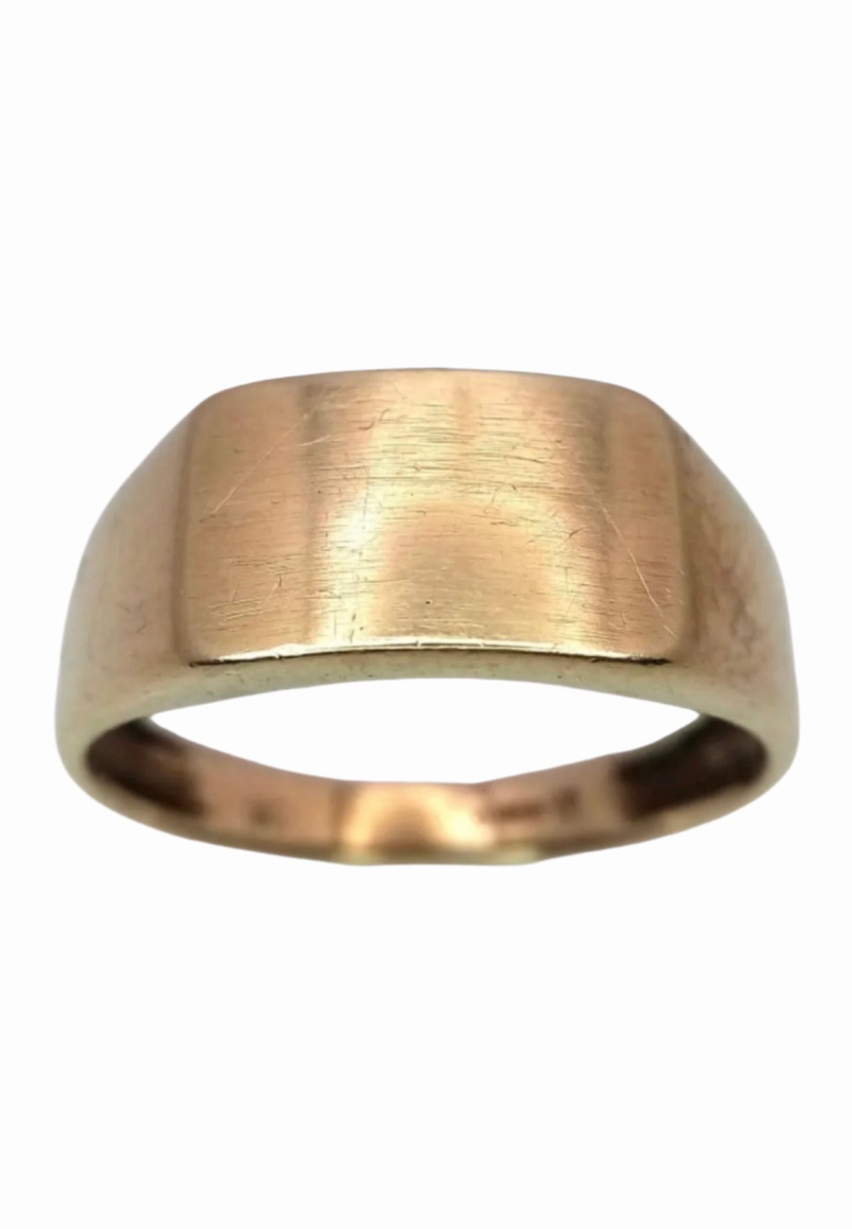 Classic Vintage 9ct Gold Signet ring - Size: S 1/2