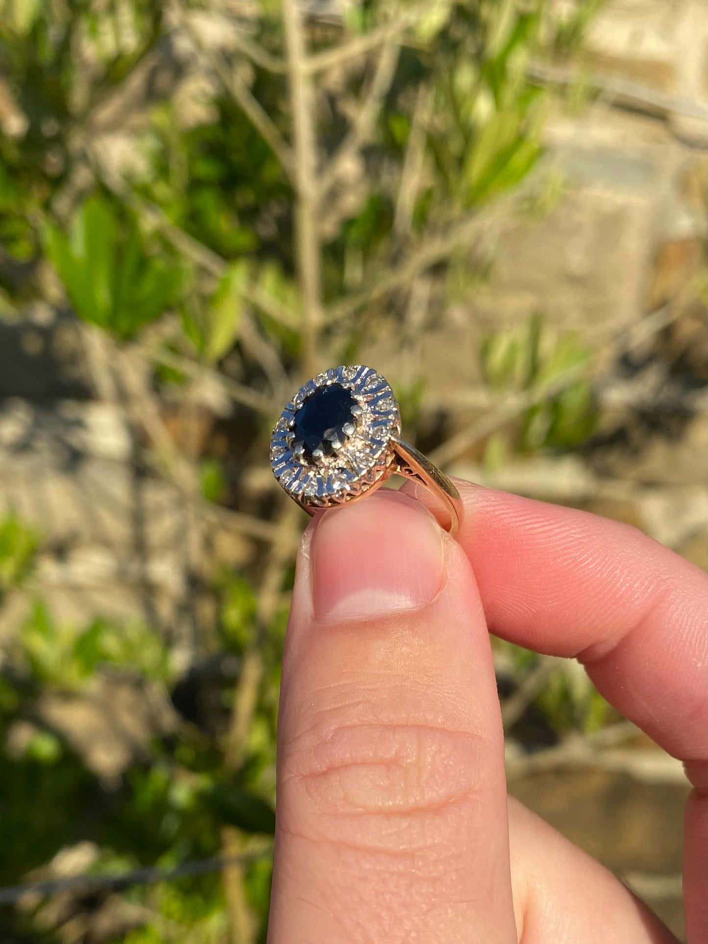 Sapphire and Diamond Gold ring