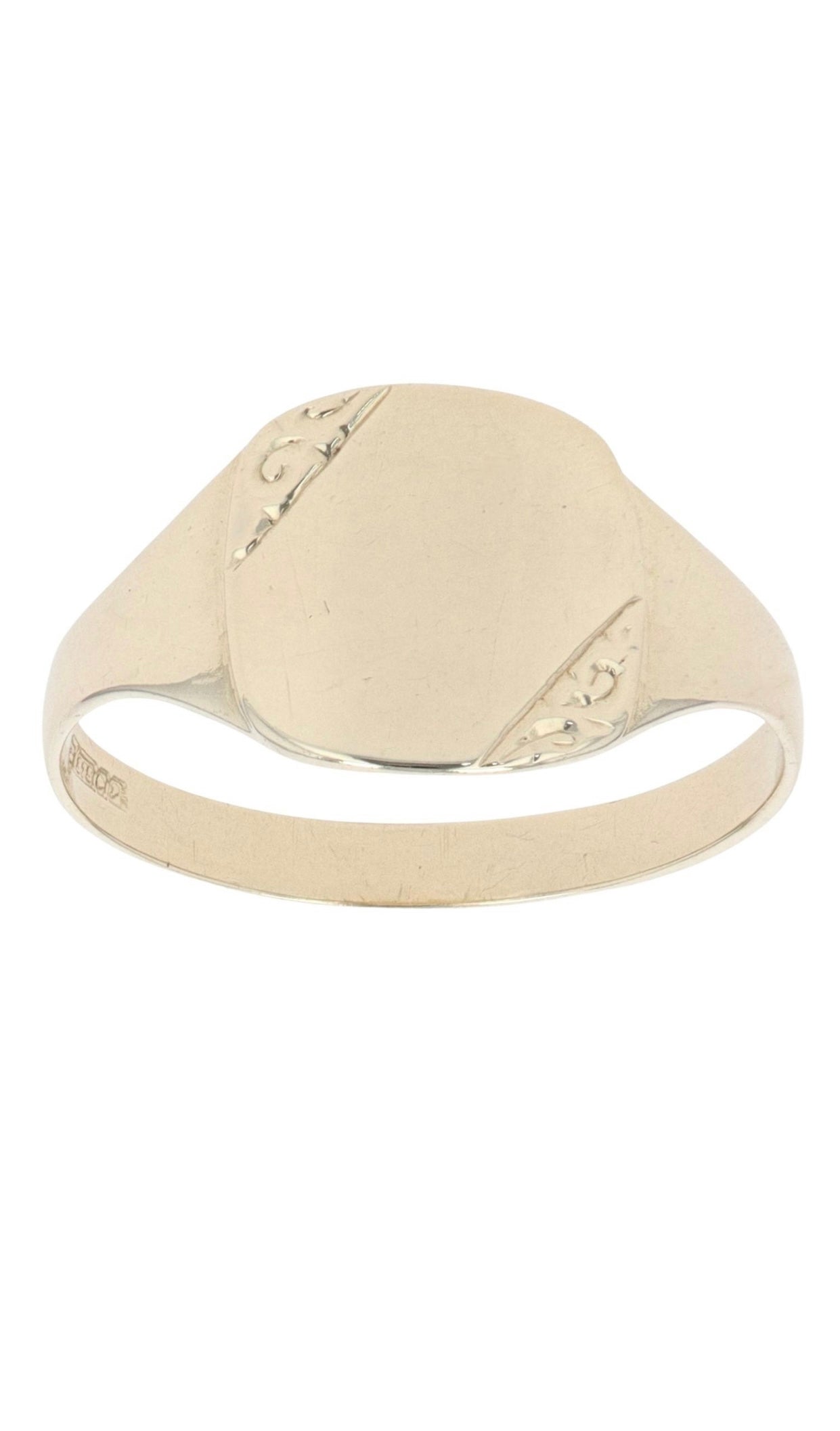 9ct Yellow Gold Patterned Signet Ring