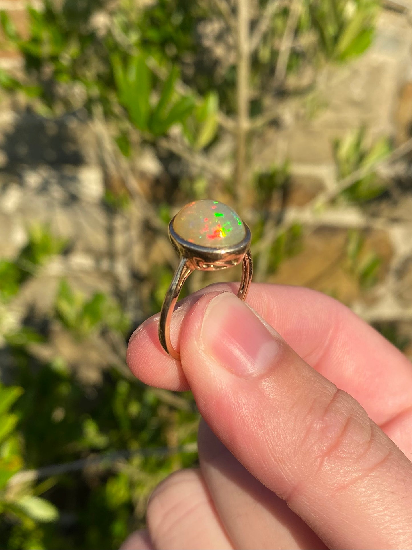 Vintage Gold Fire Opal Ring