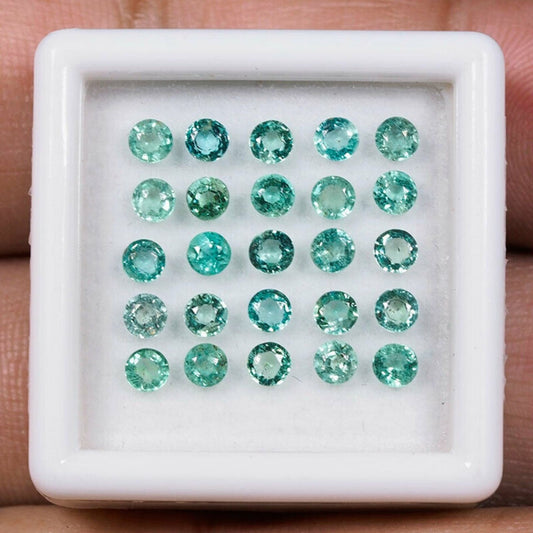 IGL&I Certified - Natural Colombian Emeralds - 2.10 Carats - 25 Pieces - Diamond