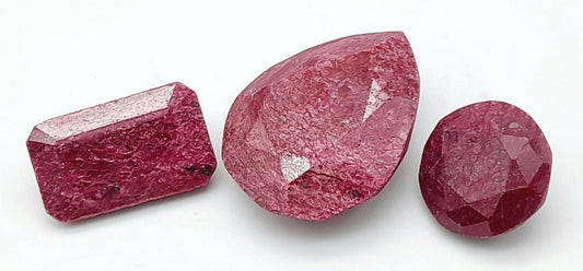 146ct Faceted Natural Ruby Gemstones