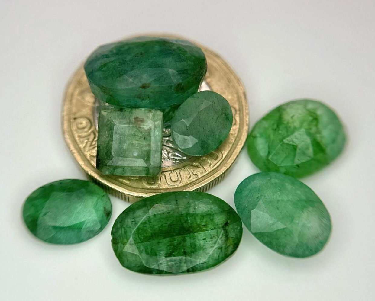 24ct Natural Lose Emeralds mixed shapes