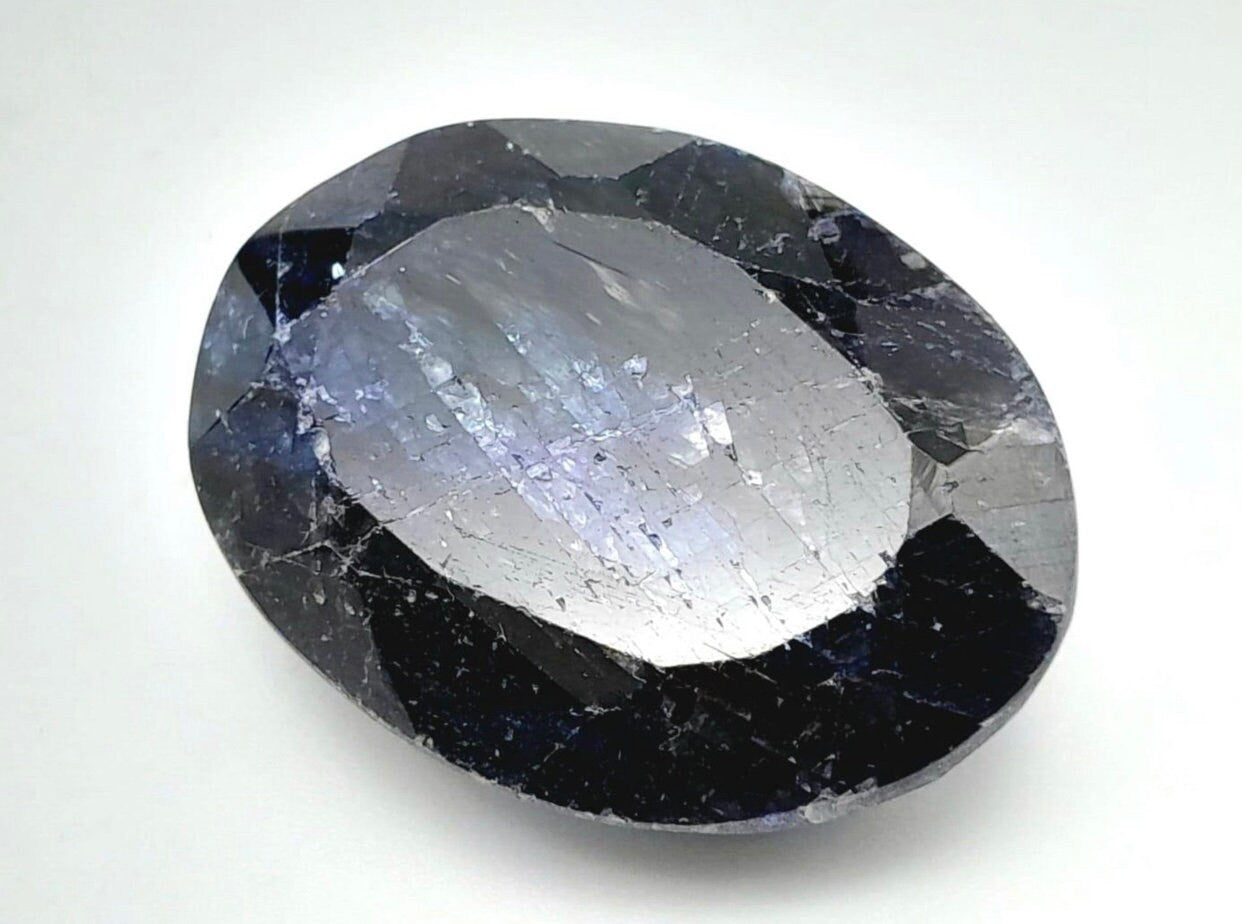 84.30 ct Natural Blue Sapphire Oval Shape GRS cert