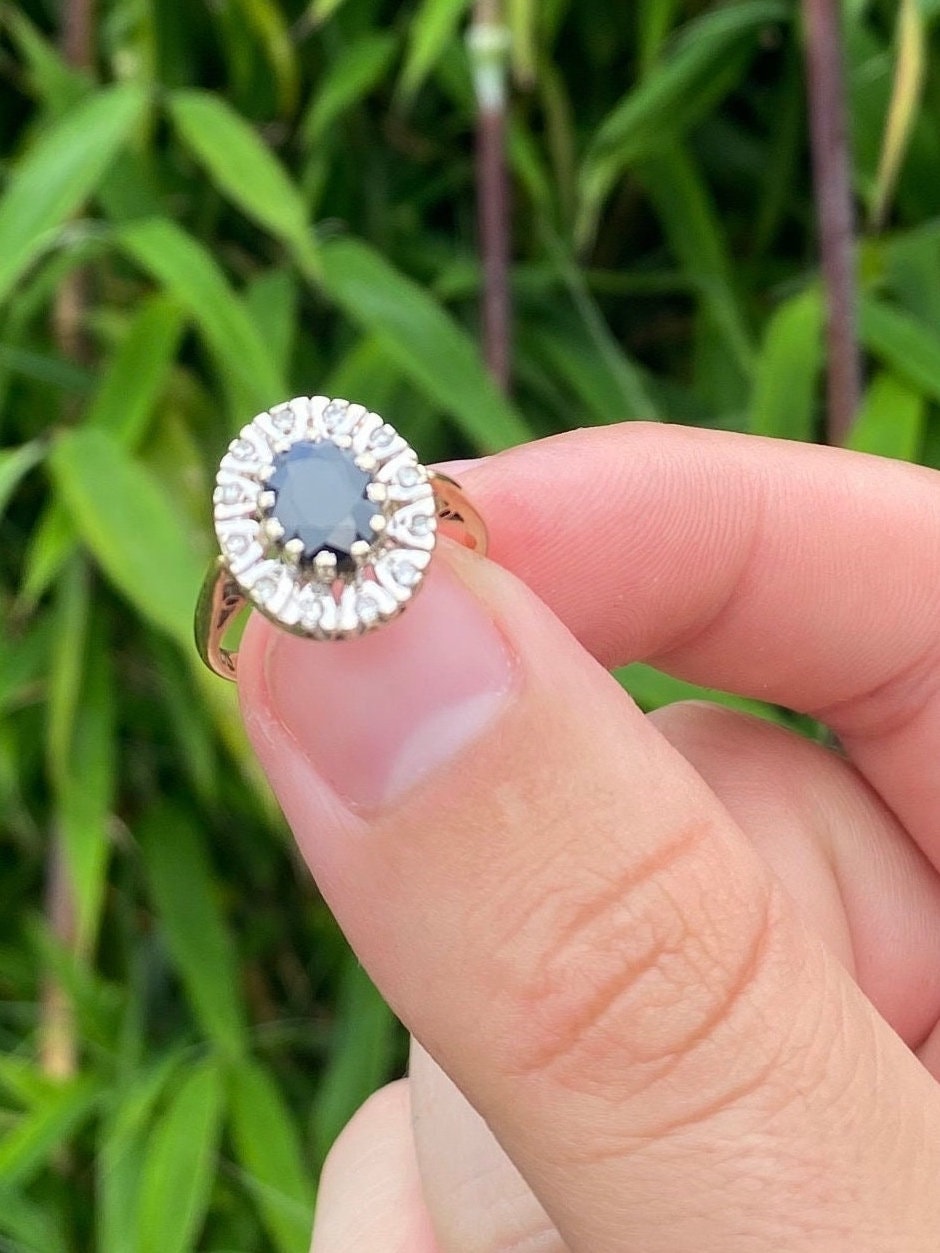 Sapphire and Diamond Gold ring